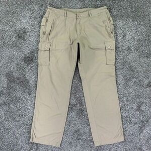 Clothing Arts Pick-Pocket Proof Travel Cargo Pants Tan Khaki Mens 38x32 Nylon